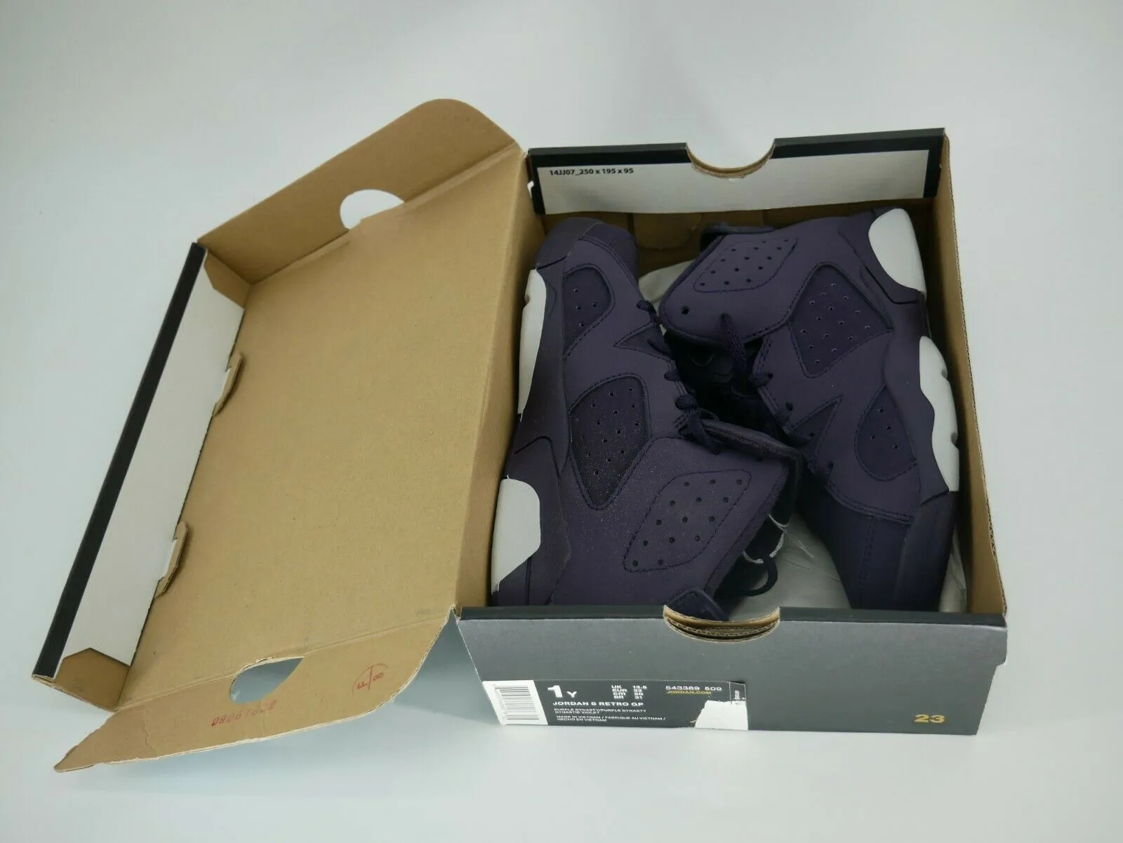 Nike Jordan 6 Retro GP Little Kid (PS) Sz 1y Purple 543389-509