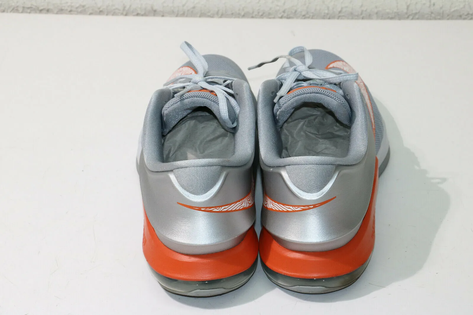 Nike Kd 7 "Wild West" 653996 080 Metallic Silver/Urban Orange Wolf Grey SIze 9