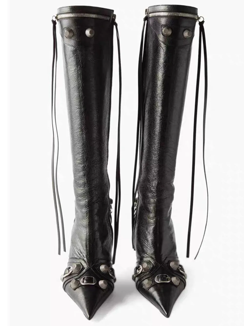 Pointed Toe Mid-Calf Boots