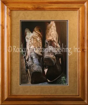 "Boots & Spurs V" Framed & Matted Print - 16" x 20"