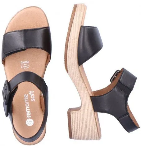 REMONTE JERILYN 52 PLATFORM SANDAL BLACK