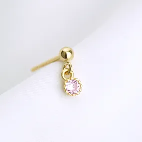 Soft Pink Zirconia Earpin