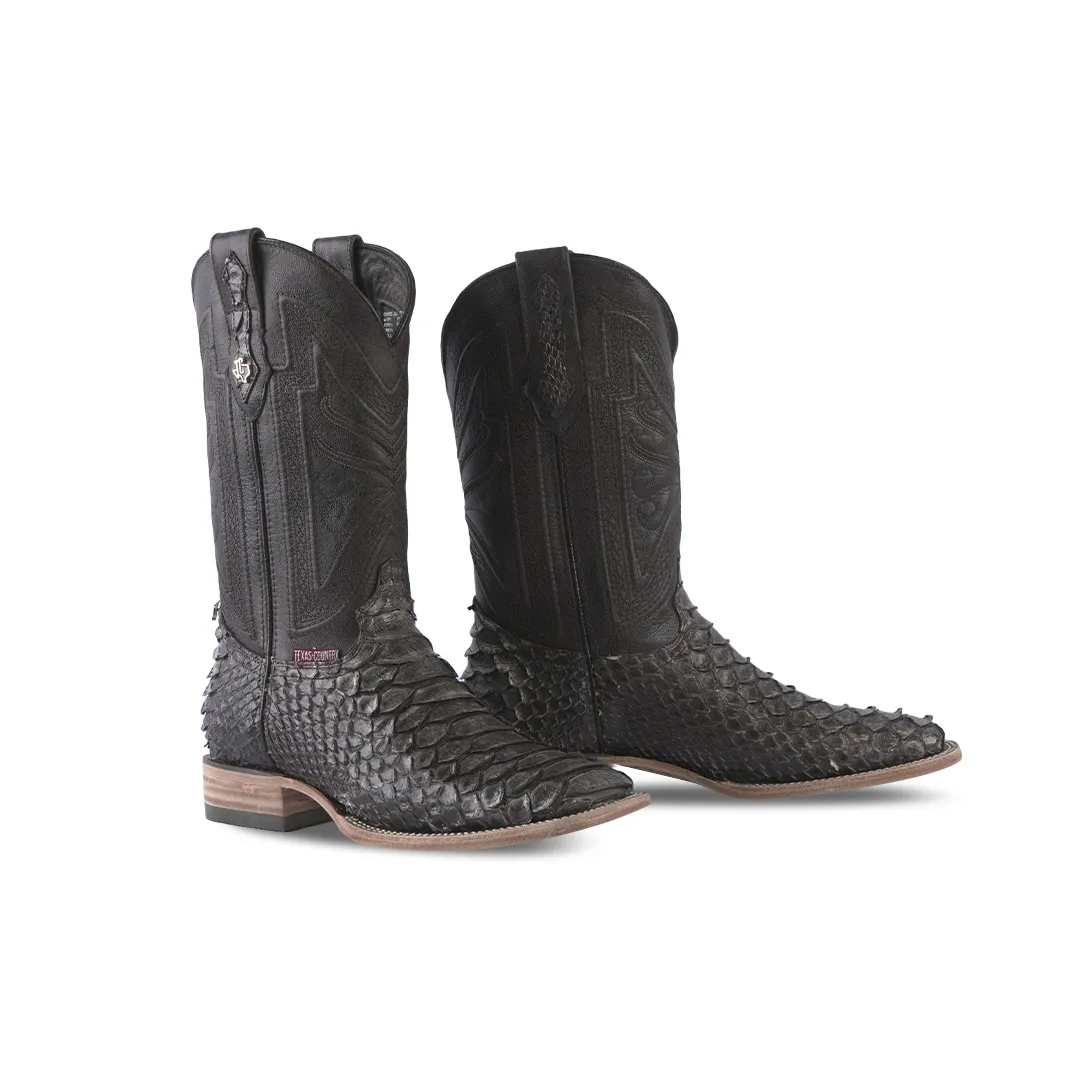 Texas Country Boot Python Jumbo Cafe Bitono PN30