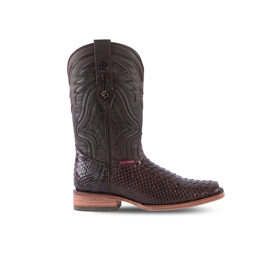 Texas Country Exotic Boot Python Cafe PN100