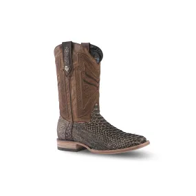 Texas Country Exotic Boot Python Orix Nobuck Square Toe PN30