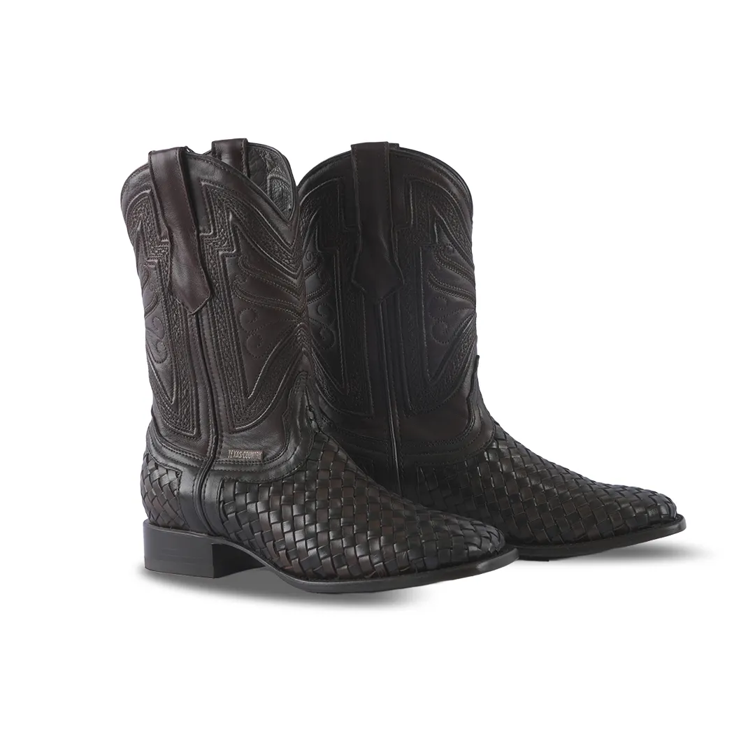 Texas Country Western Boot Bora Cafe Square Toe E685