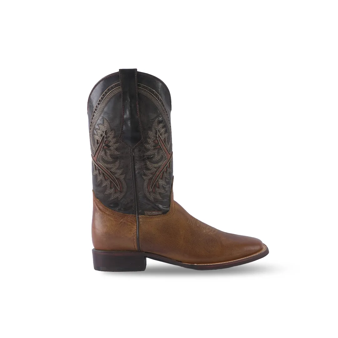 Texas Country Western Boot Cater Miel Square Toe E29