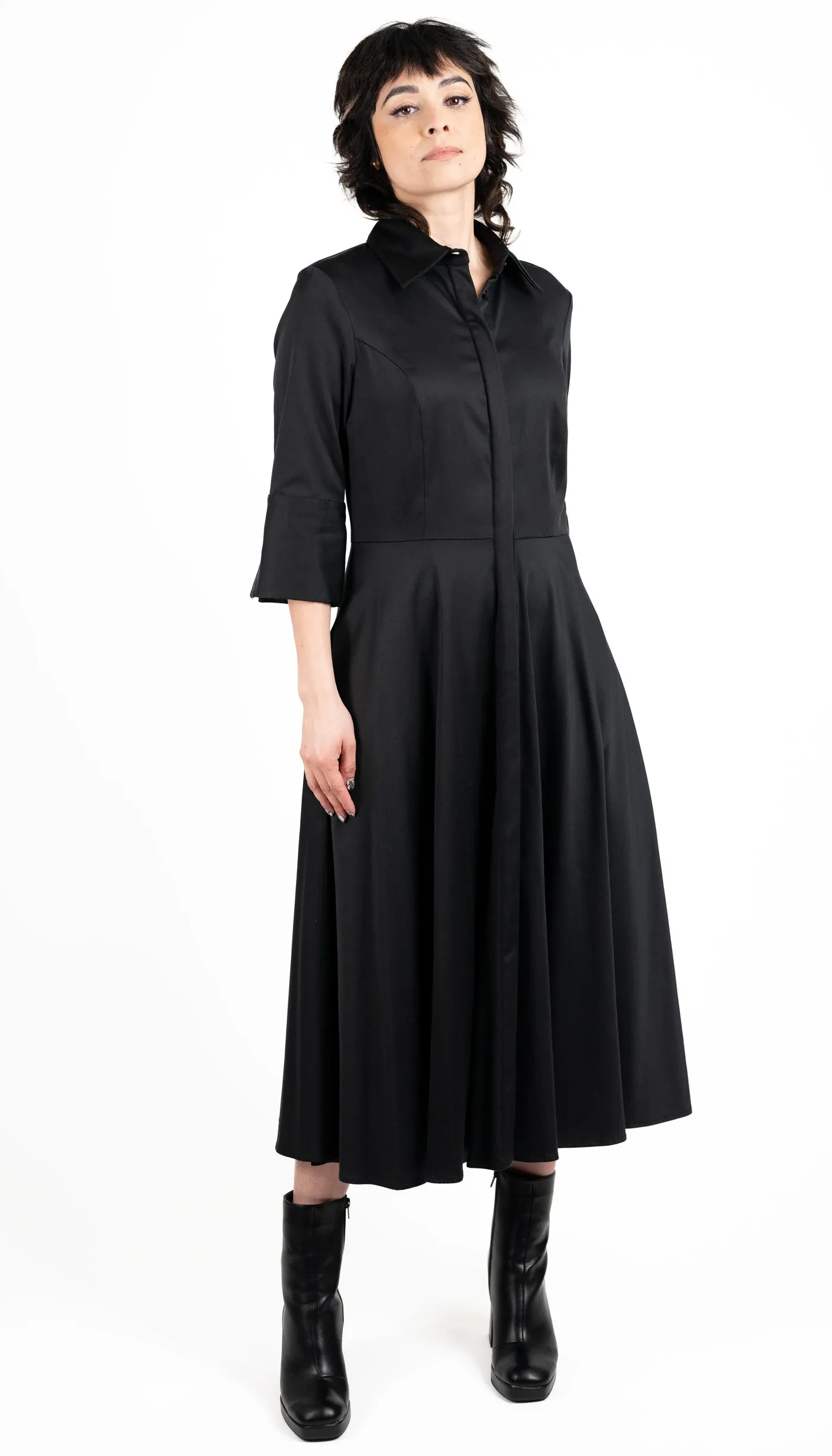 Valeria ShirtDress/ Black