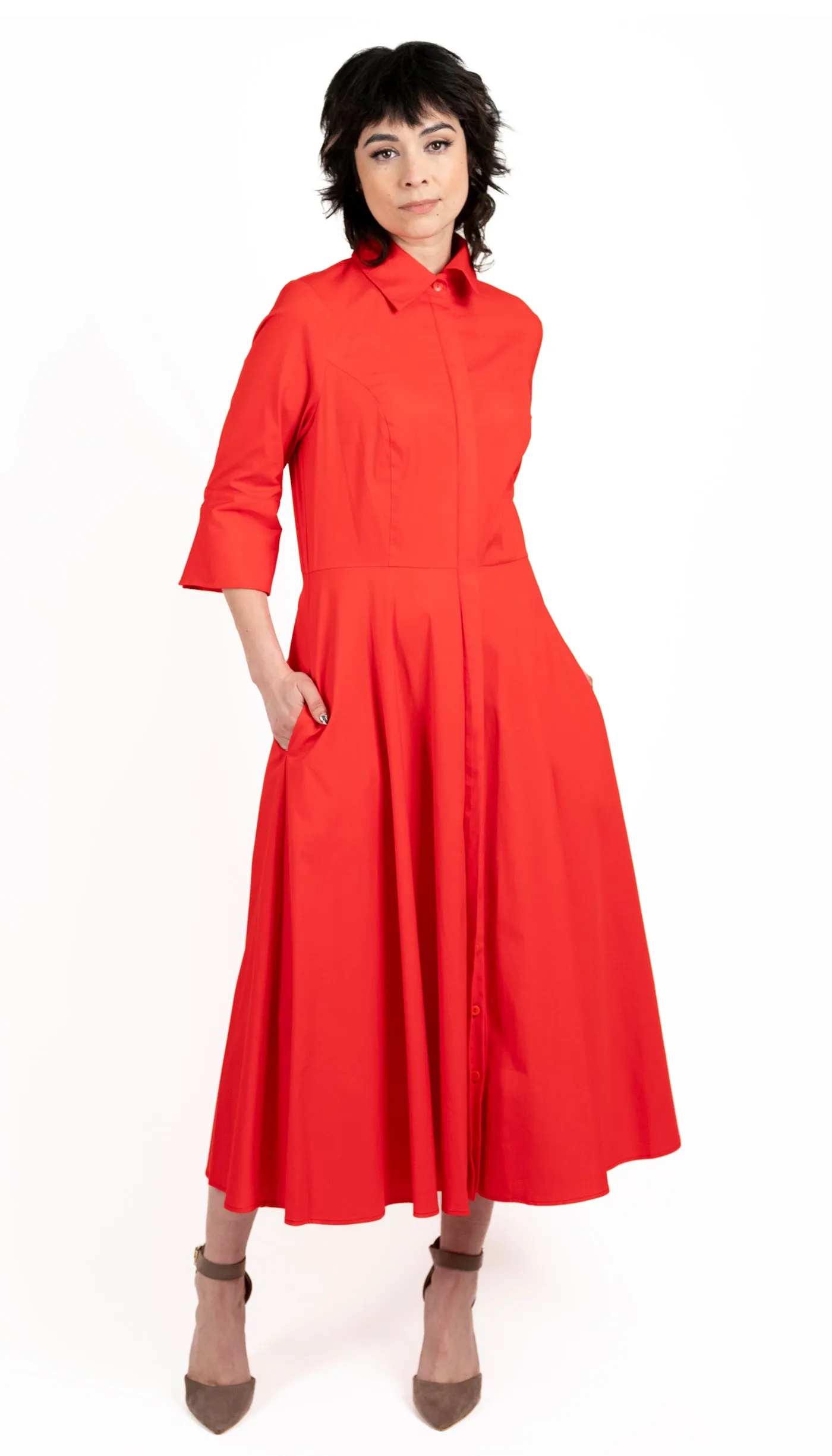 Valeria ShirtDress/ Scarlet Red