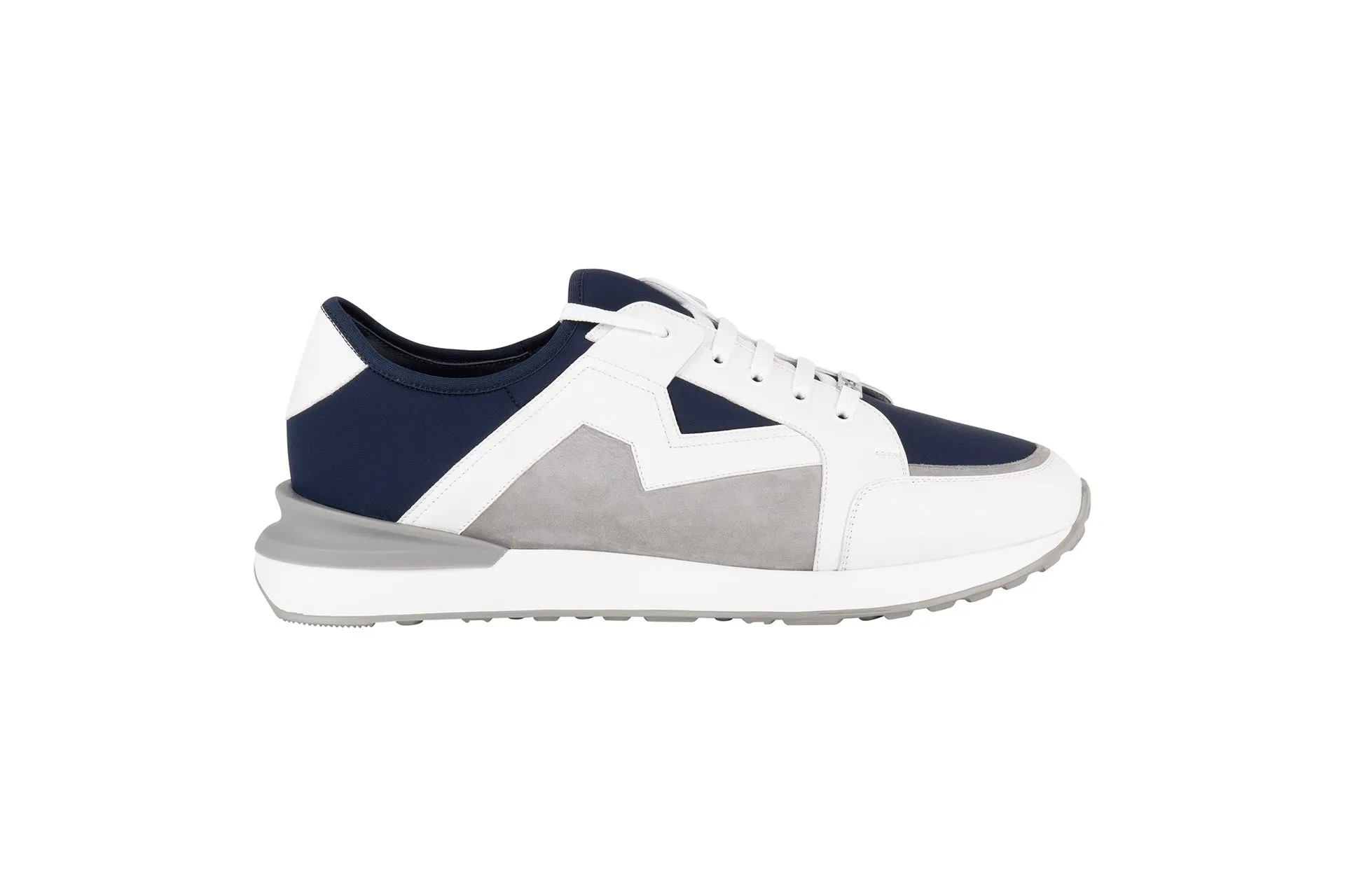 Zilli Calfskin White Sneaker with Soft Nappa Leather Lining